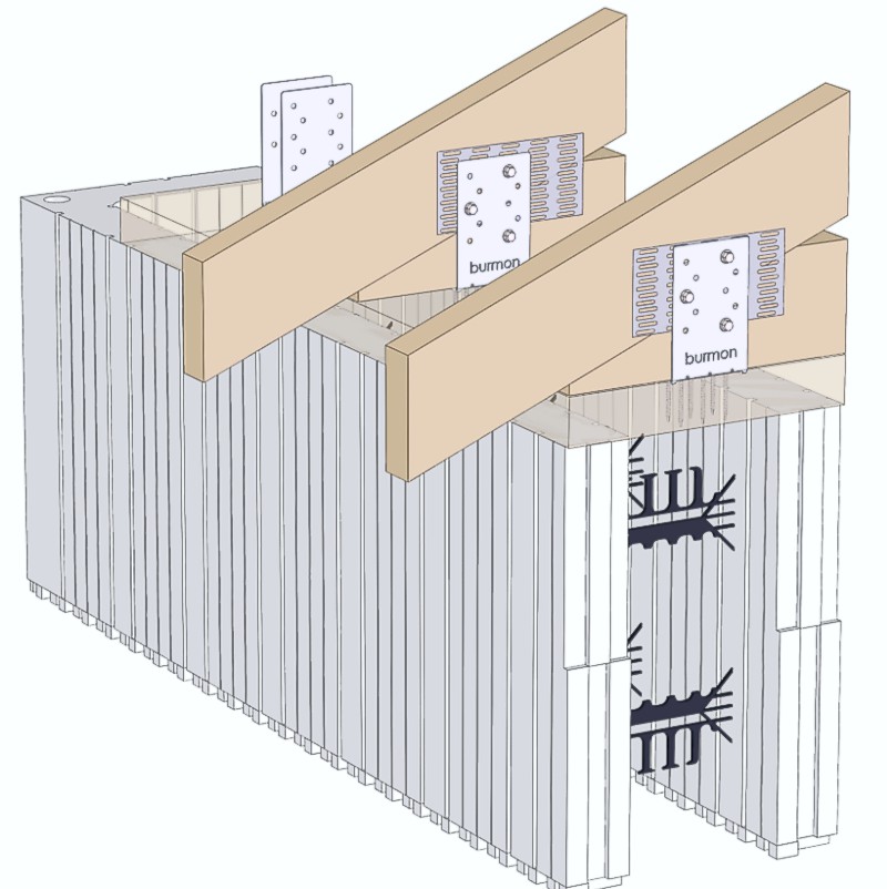 BuildBlock ICF Burmon Building Products Roof Truss Tie Downs Truss Brackets BuildBlock